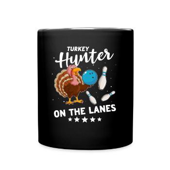 Quilles à la dinde Thanksgiving - Mug uni - noir - Devant