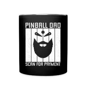 Pinball Dad Scan For Payment Pinball GIft Idea - Full Colour Mug - black - Front