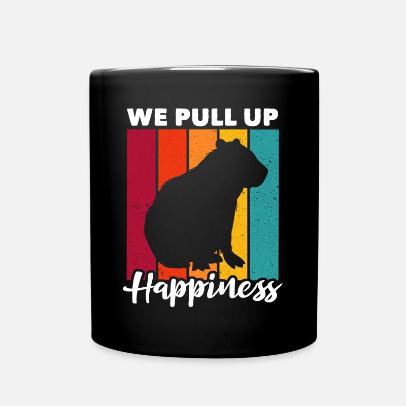 Capybara Wasserschwein - Tasse einfarbig - Schwarz
