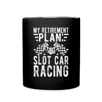 Mon plan de retraite Idée cadeau de course de voiture de circuit - Mug uni - noir - Devant