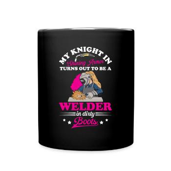Soudeur En Bottes Sales Femmes De Soudure - Mug uni - noir - Devant