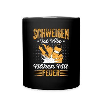 Welding Sewing With Fire Welding Machine Gift - Full Colour Mug - black - Front