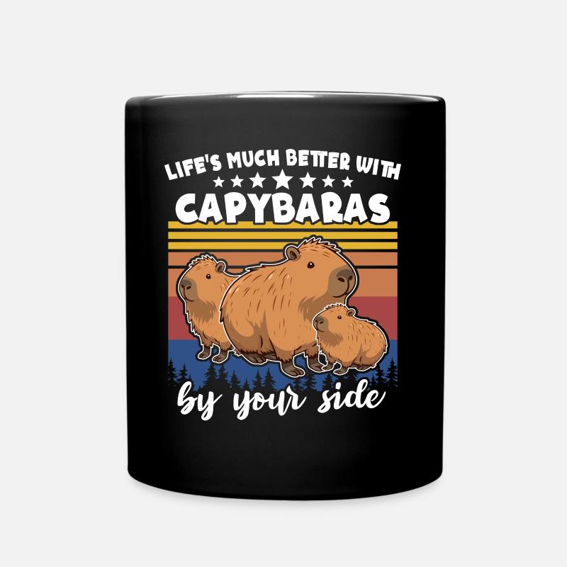 Capybara - Tasse einfarbig - Schwarz