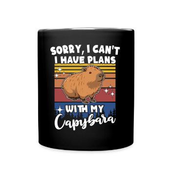 Capybara - Tasse einfarbig - Schwarz - Vorne