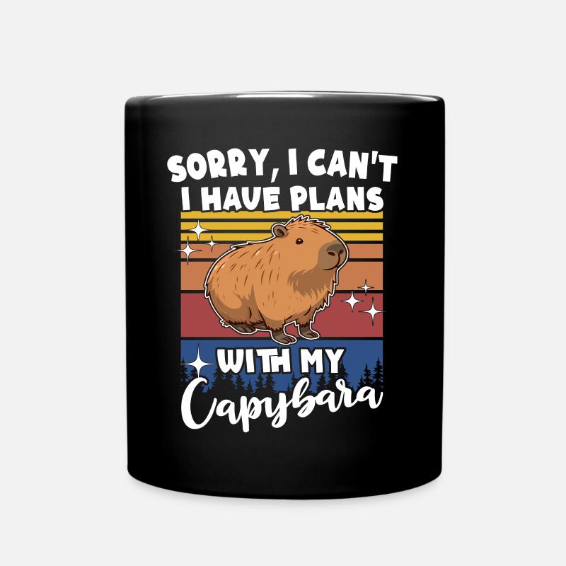 Capybara - Tasse einfarbig - Schwarz