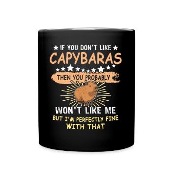 Capybara - Tasse einfarbig - Schwarz - Vorne