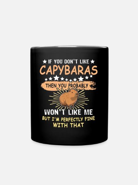 Capybara - Tasse einfarbig - Schwarz
