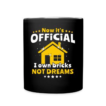 Hausbesitzer Homeowner - Tasse einfarbig - Schwarz - Vorne