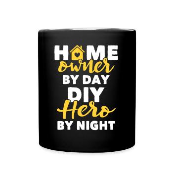 Hausbesitzer Homeowner - Tasse einfarbig - Schwarz - Vorne
