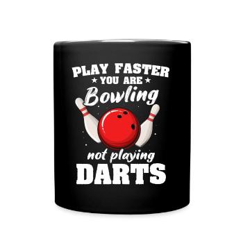 Bowling Slow Bowler - Tasse einfarbig - Schwarz - Vorne