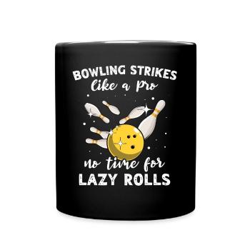 Slow Bowling Strikes - Tasse einfarbig - Schwarz - Vorne