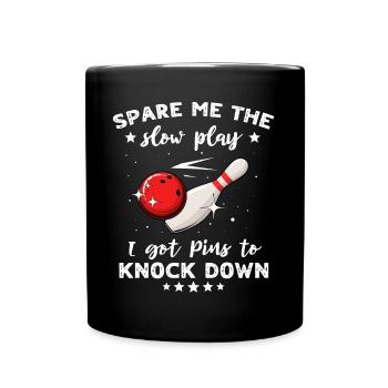 Spare Bowling Slow - Tasse einfarbig - Schwarz - Vorne