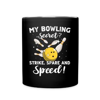 Spare Bowling Slow - Tasse einfarbig - Schwarz - Vorne