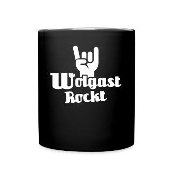 Wolgast Sprüche - Tasse einfarbig - Schwarz - Vorne