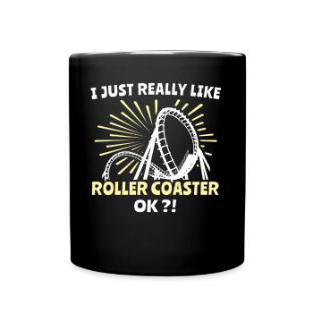 Achterbahn Roller Coaster - Full Colour Mug - black - Front