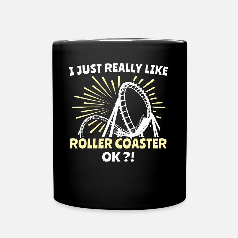 Achterbahn Roller Coaster - Tasse einfarbig - Schwarz