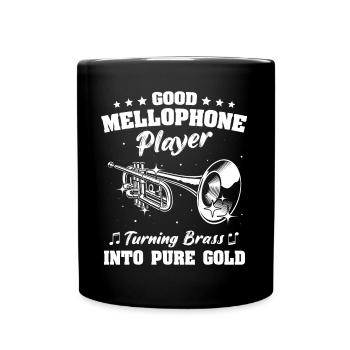 Winds, instrument, trumpet, flugelhorn - Full Colour Mug - black - Front