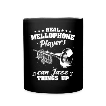 Winds, instrument, trumpet, flugelhorn - Full Colour Mug - black - Front