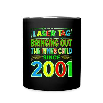 Laser Tag Bringing Out The Inner Child Years Old - Full Colour Mug - black - Front