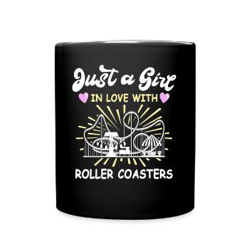 Roller Coaster Amusement Park Roller Coaster Lovers - Full Colour Mug - black - Front