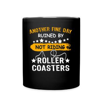 Roller Coaster Amusement Park Roller Coaster Lovers - Full Colour Mug - black - Front