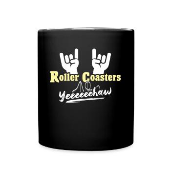 Roller Coaster Amusement Park Roller Coaster Lovers - Full Colour Mug - black - Front