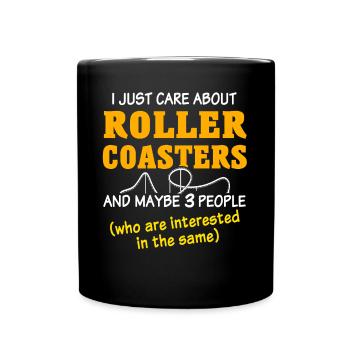 Roller Coaster Amusement Park Roller Coaster Lovers - Full Colour Mug - black - Front