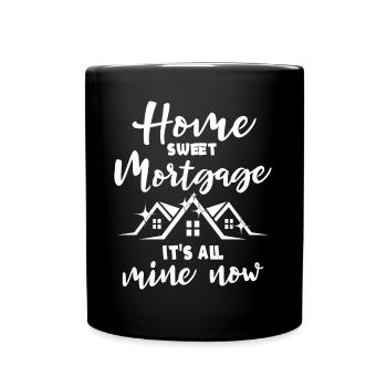 Hausbesitzer Homeowner - Tasse einfarbig - Schwarz - Vorne