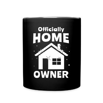 Hausbesitzer Homeowner - Tasse einfarbig - Schwarz - Vorne