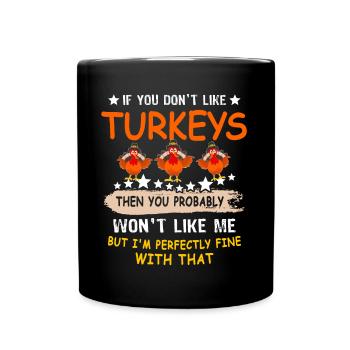 Dinde Thanksgiving - Mug uni - noir - Devant