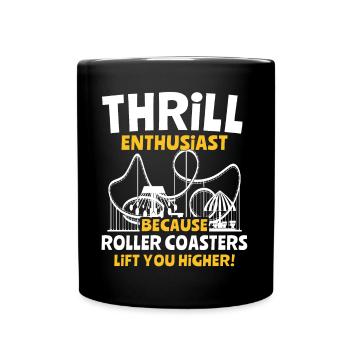 Roller Coaster Amusement Park Roller Coaster Lovers - Full Colour Mug - black - Front