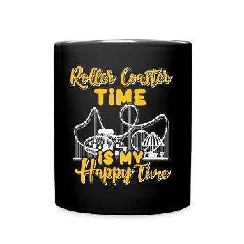 Roller Coaster Amusement Park Roller Coaster Lovers - Full Colour Mug - black - Front