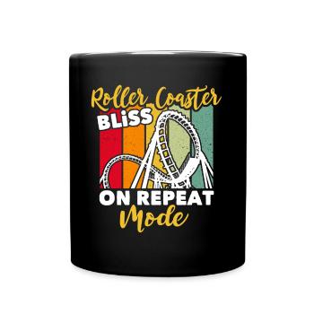 Roller Coaster Amusement Park Roller Coaster Lovers - Full Colour Mug - black - Front