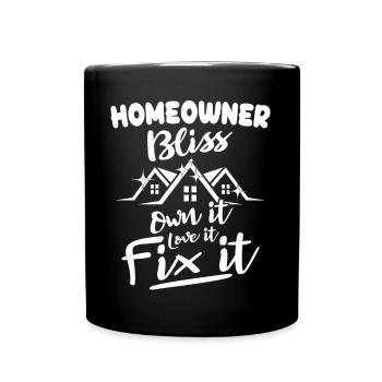 Homeowner New Home - Tasse einfarbig - Schwarz - Vorne