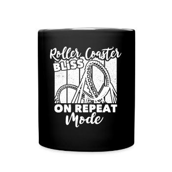 Roller Coaster - Tasse einfarbig - Schwarz - Vorne