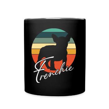 Frenchie Silhouette de bouledogue français - Mug uni - noir - Devant