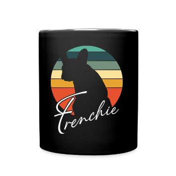 Frenchie Silhouette de bouledogue français - Mug uni - noir - Devant