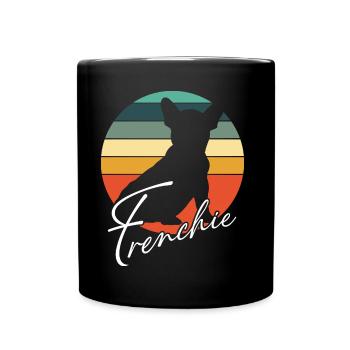 Frenchie Silhouette de bouledogue français - Mug uni - noir - Devant
