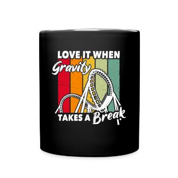 Achterbahn Roller Coaster - Full Colour Mug - black - Front