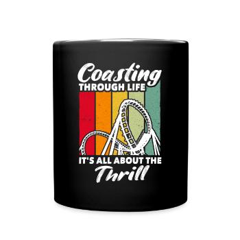 Achterbahn Roller Coaster - Full Colour Mug - black - Front