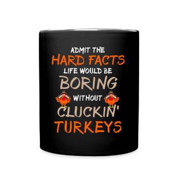 Turkey Thanksgiving - Full Colour Mug - black - Front