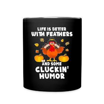 Dinde Thanksgiving - Mug uni - noir - Devant