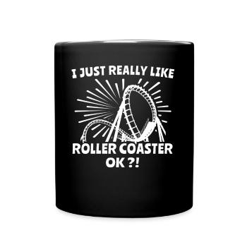 Achterbahn Roller Coaster - Full Colour Mug - black - Front