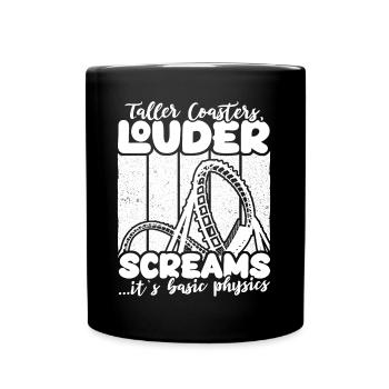 Achterbahn Roller Coaster - Full Colour Mug - black - Front