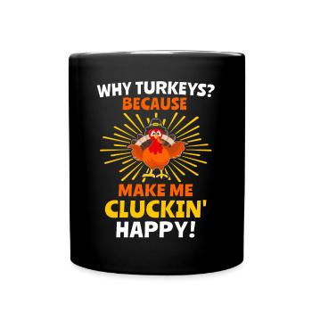 Dinde Thanksgiving - Mug uni - noir - Devant