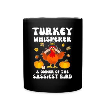 Turkey Thanksgiving - Full Colour Mug - black - Front