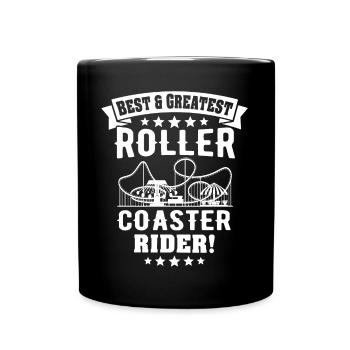 Roller Coaster - Tasse einfarbig - Schwarz - Vorne