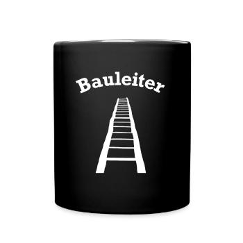 lustiges Bauleiter Baustellen Design - Tasse einfarbig - Schwarz - Vorne