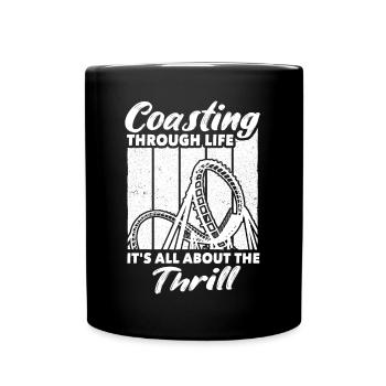 Achterbahn Roller Coaster - Full Colour Mug - black - Front