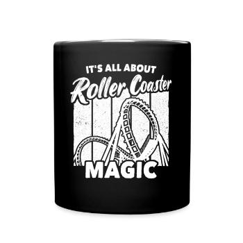 Achterbahn Roller Coaster - Full Colour Mug - black - Front